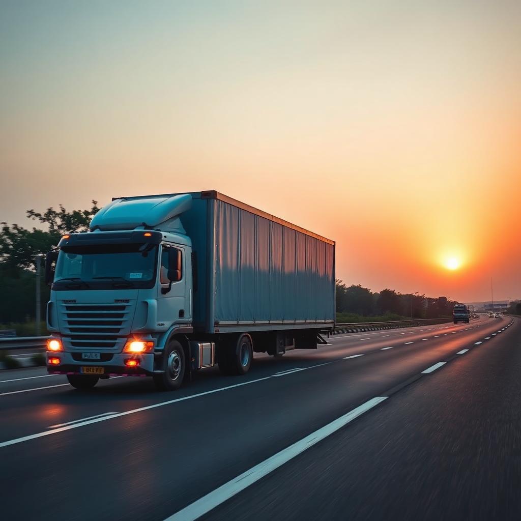 Rupali Cargo moving truck on highway